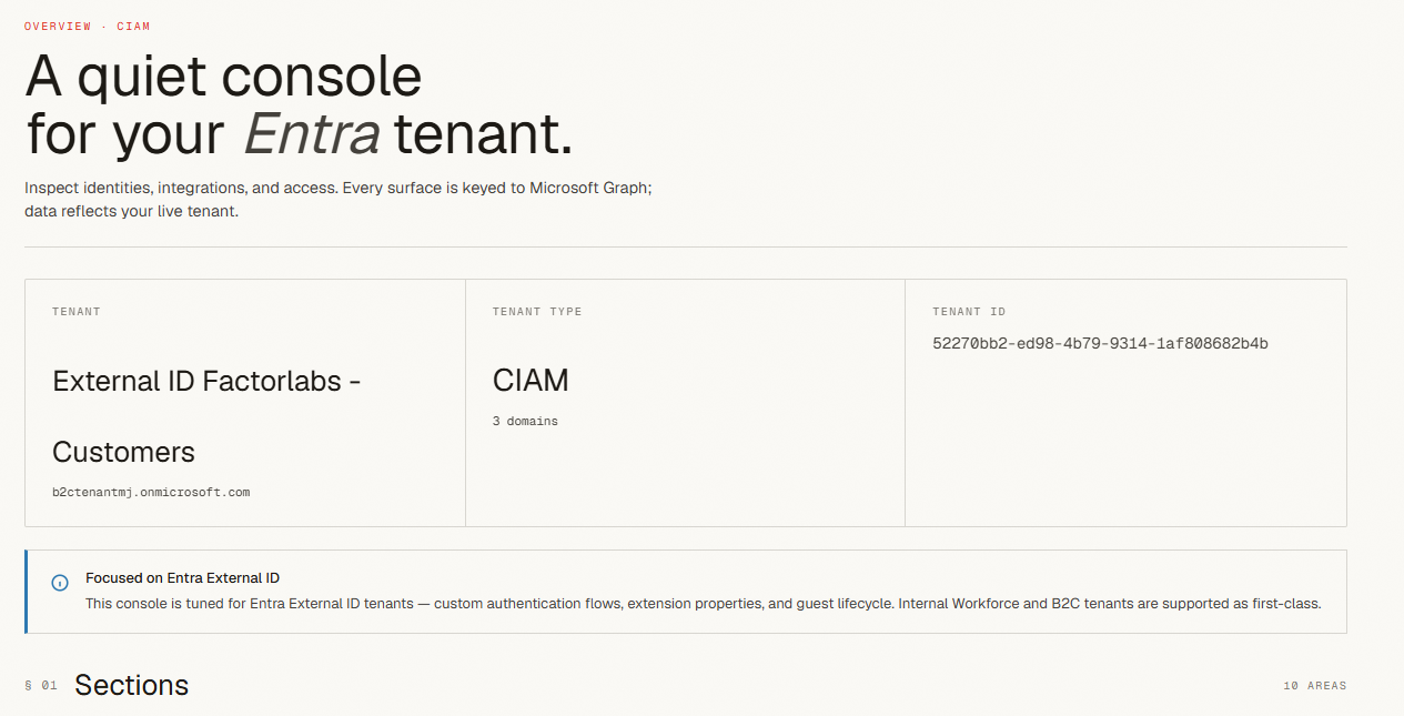 Tenant Portal — one place for External ID and B2C tenants